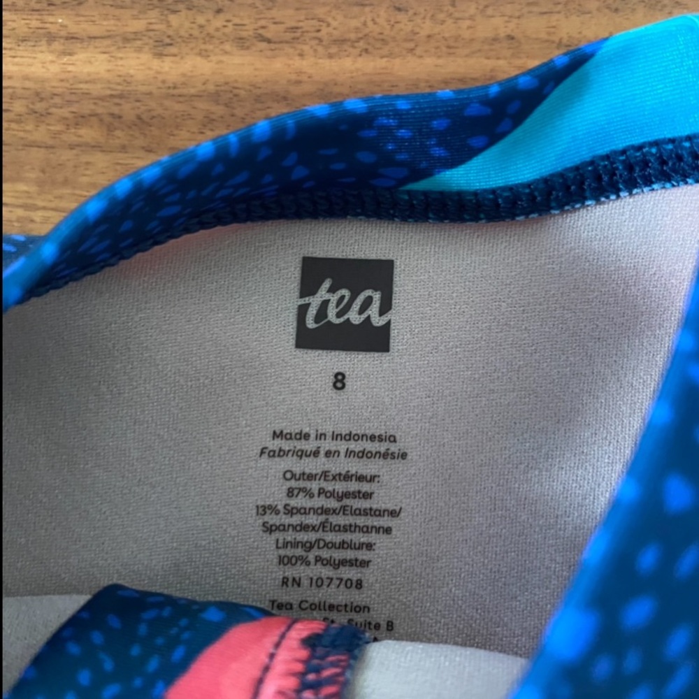 Tea Collection Girls Watermelon Rashguard One Piece Swimsuit Size 8- NEW - Picture 3 of 3